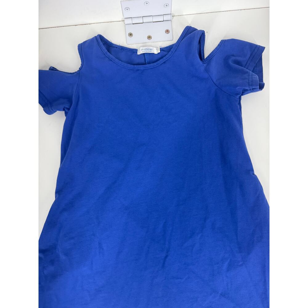 Youth Blue Cold Shoulder Dress Size 130 (7–8) | Minor Flaws